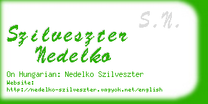 szilveszter nedelko business card
